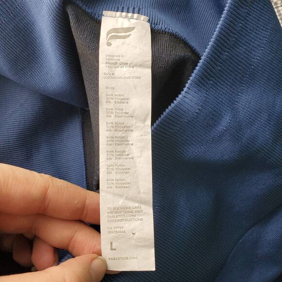 Fabletics Womens Blue High Waisted Seamless Leopard Legging Size Large - Picture 3 of 4